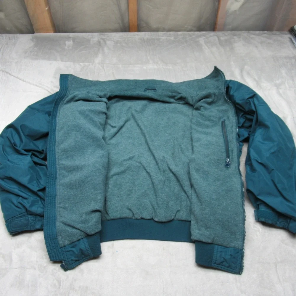 Columbia Jacket Mens Large Sea Blue‎ Fleece Lined Insulated Bomber Winter VTG